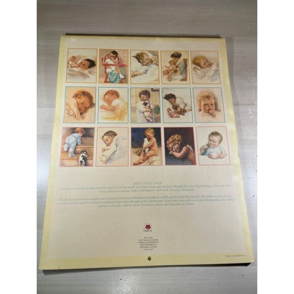 Baby's First Year Calendar 1987 Vintage Bessie Pease Guttman Artwork - Picture 2 of 4